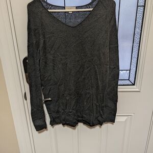 LOFT Women's Charcoal V-Neck Sweater